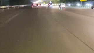 Road view on bike