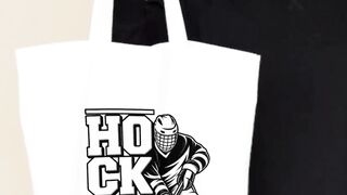 hockey dad Cotton Tote Bag with Long Handles 2