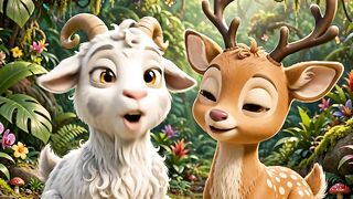 Two goat and horny