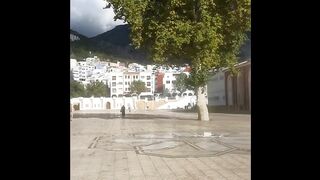 Scenery of the Blue Houses in Chefchaouen, Morocco
