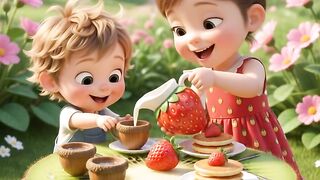 🍓 Tiny Kids Living in a Magical Strawberry World | Cute Fantasy Adventure | 3D Animation
