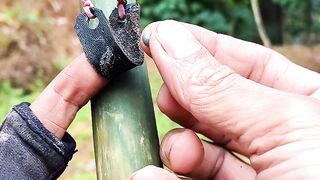Ugly design bamboo slingshot