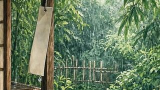Cozy Japanese Porch Rain 🌧️🎋 Ghibli ASMR #Shorts