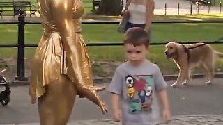 😳 Everyone Thought She Was a Statue… Until THIS Happened! 😂#shorts #fyp #foryou #viral