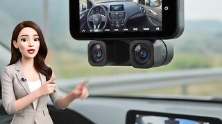 Câmera de carro frontal e interna, câmera frontal 1080P