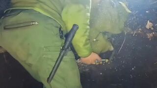 Building a Warm and Secret Dugout Under a Fallen Tree. Underground Shelter , Survival, Bushcraft