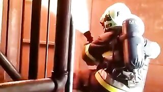 🔥 This Firefighter Uses a Water Shield to Face a Wall of Fire! 😱🚒