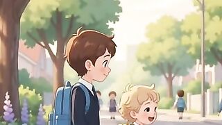 Kakak berangkat sekolah bersama adik