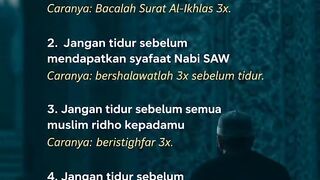 Pesan Rosulullah Hendak sebelum tidur