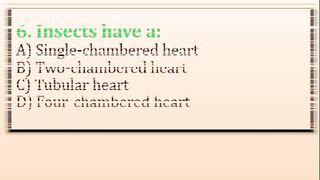 Important MCQs on Open & Closed Circulatory Systems | Hemolymph, Insects & Annelids | Biology Quiz