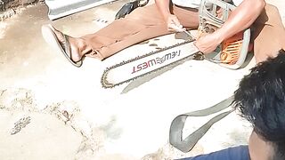 Tutorial menajamkan gergaji mesin