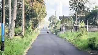 Motorcycle route with a mountain view