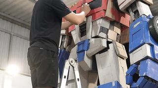 Making Optimus Prime From Cardboard