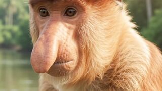 🐒 Why Does This Monkey Have Such a HUGE Nose? 😱