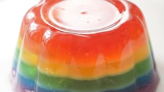 Slicing Colorful Jelly ASMR