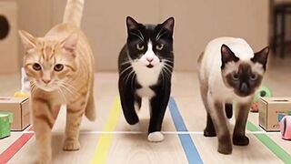 GATOS DISPUTANO CORRIDA