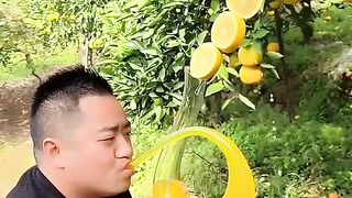 juicy orange juice pouring
