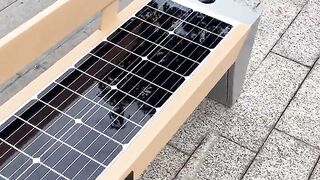 ☀️ This Smart Park Bench Charges Your Phone Using Solar Power! 🤯📱
