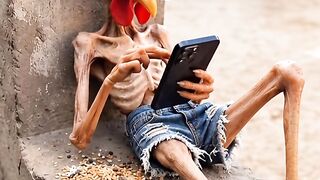 Ayam jago lagi scroll