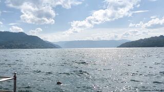 View of Lake Toba from the lakeshore