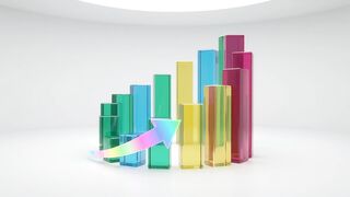 Colorful Business Growth Chart Arrow Up