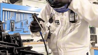 Ice dispenser repair with crew maintenance