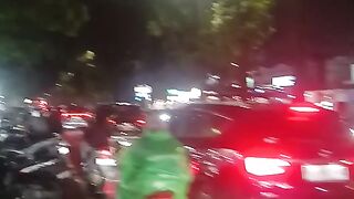 Trapped in traffic jam at pakansari stadium