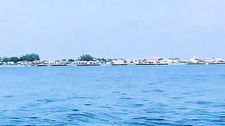 riding a jet ski