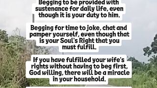 Don't make your wife a beggarsher