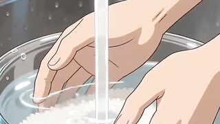 Relaxing Japanese Breakfast ASMR Animation | Making Onigiri & Miso Soup 🍙🥣✨