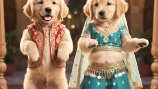 Cute puppies couple dance 😍