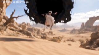 Gothic Lolita Nun Falls From The Sky And Kills a Desert Demon With a Giant Hammer