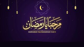 Marhaban Ya Ramadhan 1448 H Violet Amethst Champagne - Welcoming the Blessed Holy Month