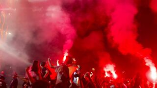 celebrating the final football match