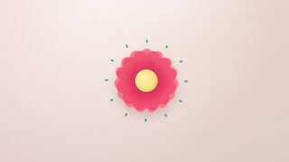 Camellia Clock Minimalist Animation