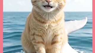 VEJÁ GATO EM CIMA DE UMA BALEIA