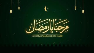 Marhaban Ya Ramadhan 1448 H Golden Desert Dusk - Welcoming the Blessed Holy Month 2