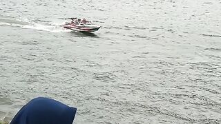 Riding a Speedboat at Lake Sarangan #lake