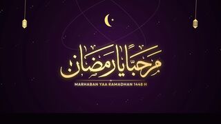 Marhaban Ya Ramadhan 1448 H Twilight Plum Celestial Orbit - Welcoming the Blessed Holy Month