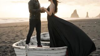 viral video Romantic Boat Dance at Golden Sunset ❤️🌅