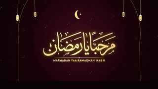 Marhaban Ya Ramadhan 1448 H Majestic Maroon Chevron - Welcoming the Blessed Holy Month