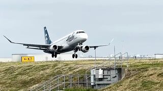 WAIT FOR THE LIFTOFF! 🔥 Alaska E175 Takeoff From Paine Field ✈️