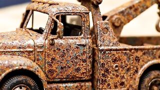#TinyTowTruck #MiniatureCars #ToyRestoration #RustToShiny #DieCastToys