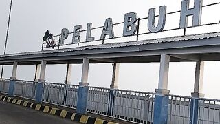 Quiet Ferry Port in Indonesia - Bajoe Harbor Morning View