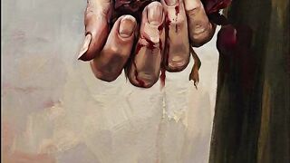 Dark Surrealism Animation | Mysterious Hand and Falling Crimson Petals