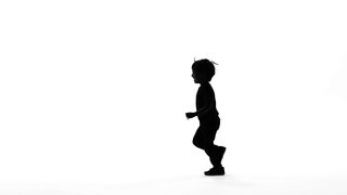 Running Child Silhouette | Childhood Innocence and Freedom Concept