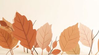Autumn Leaves Animation in Warm Orange and Brown | 3D Fall Nature Background