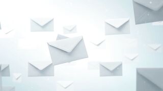 Floating White Envelopes Animation | Email Communication and Digital Messaging