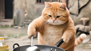 Funny Cat Cooking Food Like a Human 😂🐱 | AI Cat Video