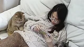 Fierce Cat Protects House from a Bug! 8